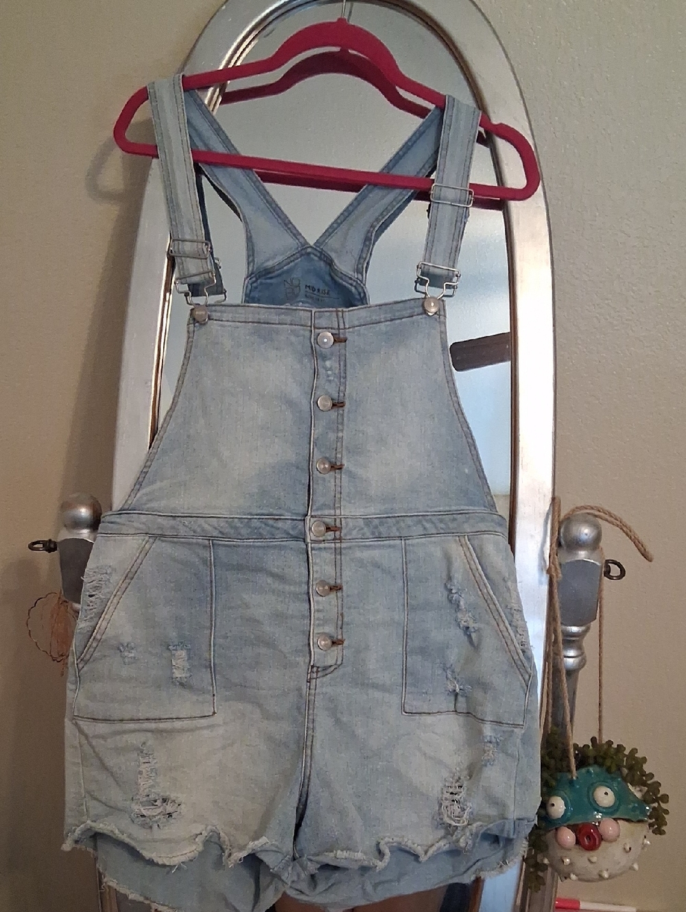 NOBO Light Blue Denim Mid-Rise Overalls